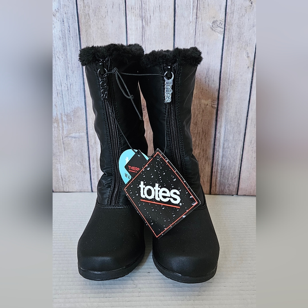 Totes Black Winter Boots NWT